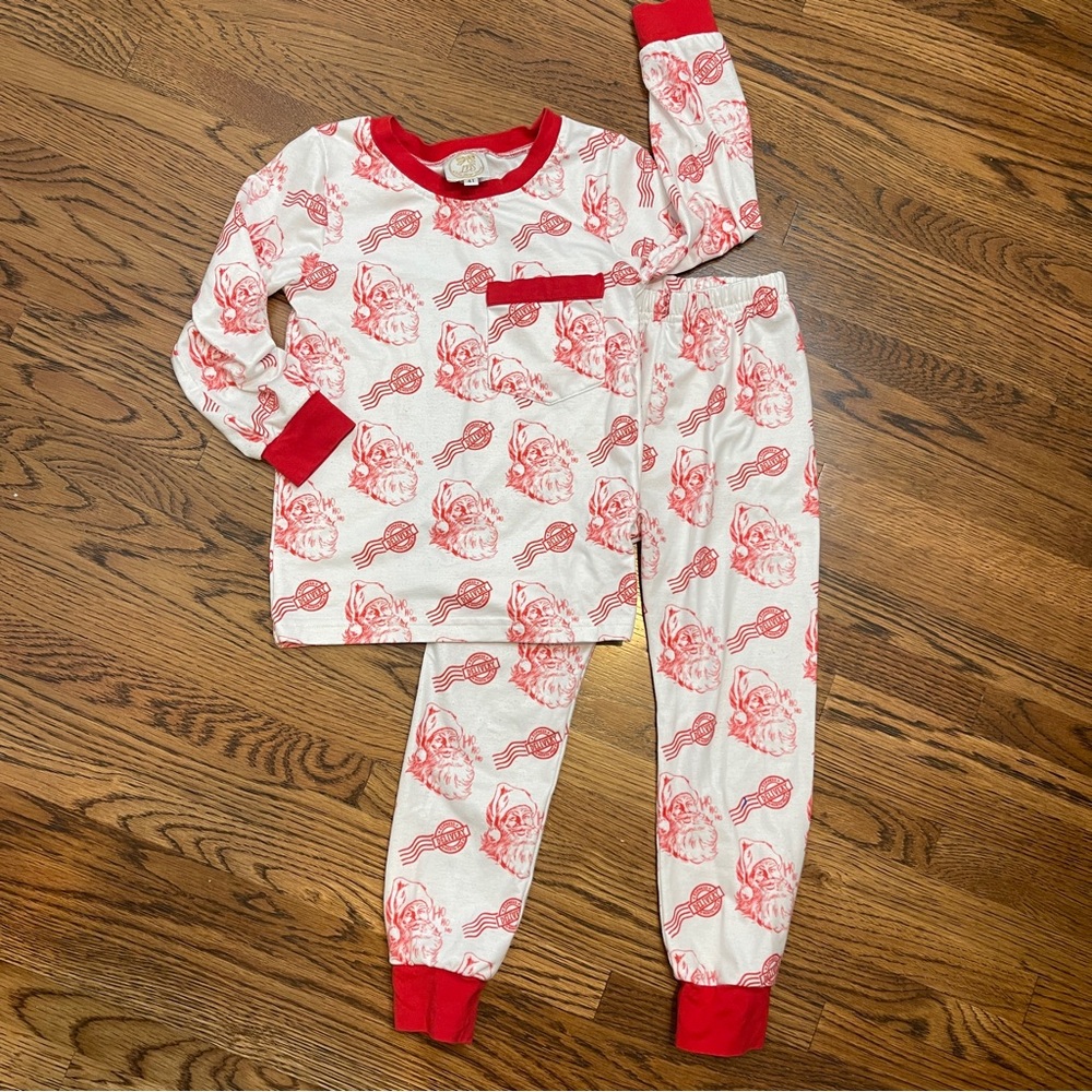 LBS little bear smocks vintage santa christmas pjs pajamas